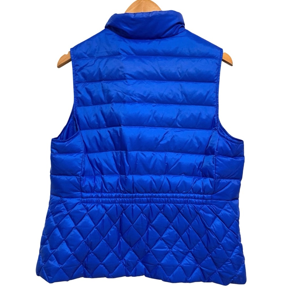 Talbots Petites Down Filled Quilted Puffer Vest Size Large Royal Blue Casual - Picture 2 of 6
